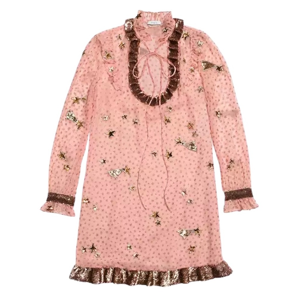 Coach Embellished Outerspace Print Dress